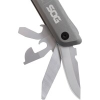 SOG Baton Q4 Multi-Tool mit 10 Werkzeugen + 12 Bits, schwarz/grau