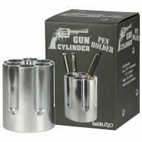 Caliber Revolver-Zylinder Pen Holder, stilvoller Stiftehalter aus Aluminumguss