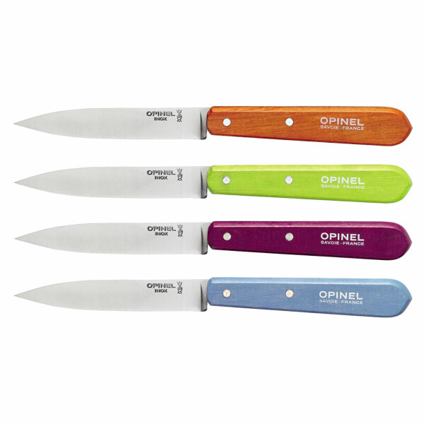 Opinel Essentiels Gemüsemesser-Set, Sweet Pop, No112, 4-teilig mit 4 Farben