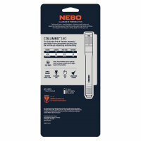 NEBO Columbo Stiftlampe mit 150 Lumen, 2 x AAA Batterien, 3 Modi, Taschenclip