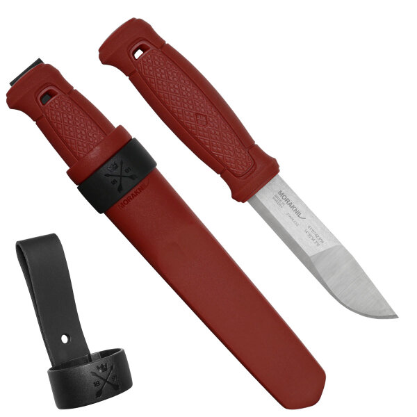 Morakniv Kansbol in der Dala Red Edition mit Polymerscheide und Lederschlaufe