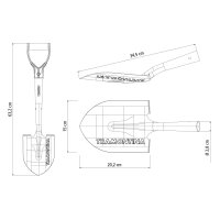 Tramontina Rundspaten mit Carbonstahlblatt und Holzstiel...