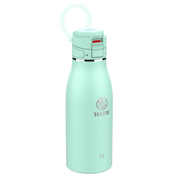 Takeya Actives Traveler Trinkflasche aus Edelstahl, Vakuumisoliert, 500ml, Aqua