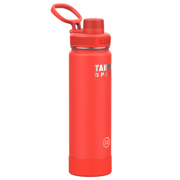 TAKEYA Sport Spout Copper isolierte Edelstahlflasche, 22oz/650ml, Pro Fire