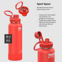 TAKEYA Sport Spout Copper isolierte Edelstahlflasche, 22oz / 650ml, Pink Sweep