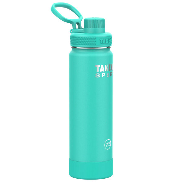 TAKEYA Sport Spout Copper isolierte Edelstahlflasche, 22oz / 650ml, Teal