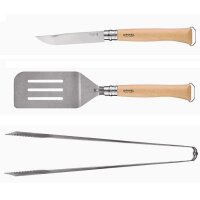 Opinel Barbecue Grillset mit Grillzange, Pfannenwender +...