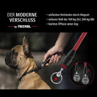 Kerbl Hundeleine Flat, GoLeyGo 2.0, Größe M, 1,4-2m, braun, für Hunde bis 60kg