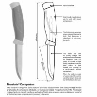 Morakniv Companion Messer mit rostfreier Klinge, olive-schwarzem TPE-Griff 11827