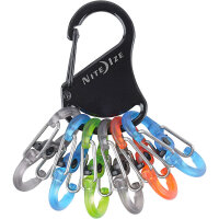 Nite Ize Keyrack Locker 6 Karabiner und Schlüsselhalter, KLKP-01-R3