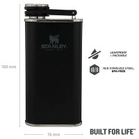 Stanley Classic EASY-FILL WWide Mouth Flask, 18/8, 230 ml (8 oz), mattschwarz