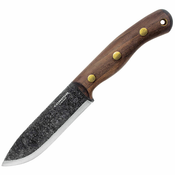 Condor Bisonte Messer mit 12 cm Full Tang Klinge aus 1095 HC-Stahl mit Holzgriff