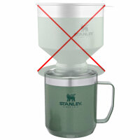 Stanley The Legendary Camp Mug Edelstahl-Isolierbecher in grün mit Deckel, 0,35L