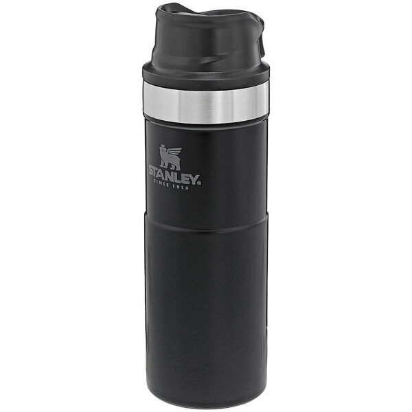 Stanley Classic The Trigger-Action Travel Mug, 470 ml, 18/8 Edelstahl, schwarz