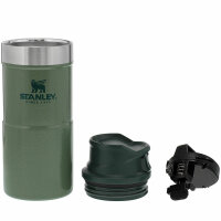 Stanley Classic Trigger-Action Travel Mug, 350 ml, 18/8 Edelstahl, Hammerschlag grün