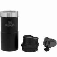 Stanley Classic Trigger-Action Travel Mug, 350 ml, 18/8 Edelstahl, Black Pebble