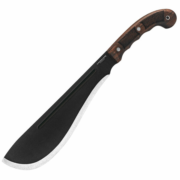 Condor Departure Bolo Machete mit 1075 High Carbonstahl, Holzgriff, Lederscheide