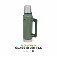 Stanley Classic Legendary Vakuum Flasche 1,4 L, 18/8 Edelstahl, Hammerschlaggrün