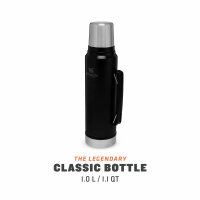 Stanley Classic Legendary Vakuum Bottle, 1L, 18/8 Edelstahl, mattschwarz