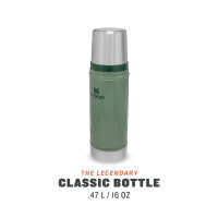 Stanley Classic Legendary Bottle, 470 ml, 18/8 Edelstahl, Hammerschlag grün