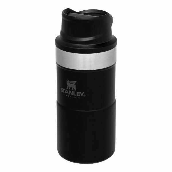 Stanley Classic Trigger-Action Travel Mug, 250 ml, 18/8 Edelstahl, mattschwarz