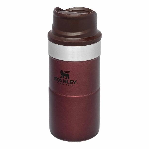 Stanley Classic Trigger-Action Travel Mug, 250 ml, 18/8 Edelstahl in weinrot