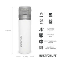 Stanley Go Quick Flip Water Bottle, 700 ml Trinkflasche, vakuumisoliert, polarw.