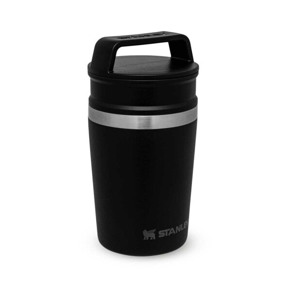 Stanley Shortstack Travel Mug mit Griff, 18/8 Edelstahl, 236 ml, mattschwarz