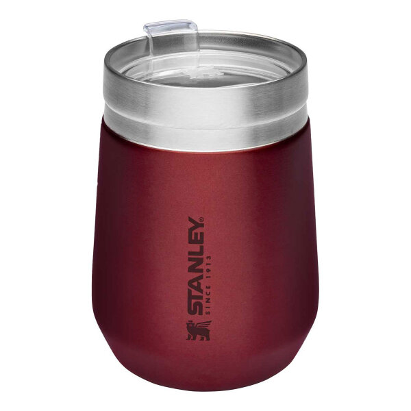 Stanley Go Everyday Tumbler, Trinkbecher mit Deckel, 290 ml, wine