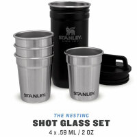 Stanley Adventure Shot Glass Set aus 18/8 Edelstahl, Matt...