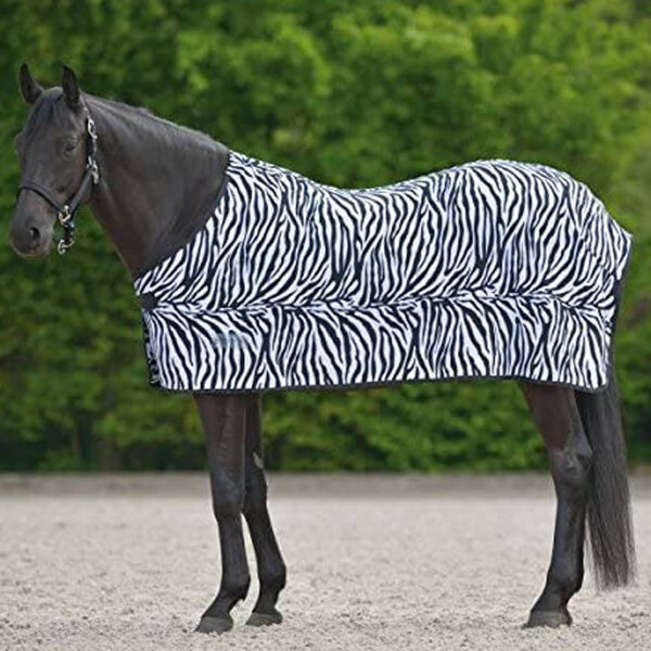 Waldhausen Fleecedecke Zebra, schwarz/weiß, 145 cm