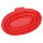 Kerbl Gummistriegel oval "Junior", rot