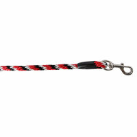 Kerbl Führstrick Mustang Karabiner- haken, rot/schwarz/weiß