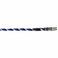 Kerbl Führstrick Mustang Karabiner- haken, royalblau/schwarz/weiß