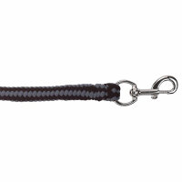 Kerbl Führstrick Hippo m. Karabiner schwarz/silber