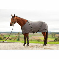 Kerbl RugBe Fleecedecke  Classic 125 anthrazit,schwarz/silver eing.