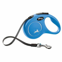 Kerbl flexi Leine New Classic M 5m Gurt, bis 25kg, blau