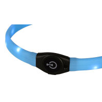 Kerbl Maxi Safe LED-Halsband Langhaar, blau, 65x2,5cm