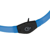 Kerbl Maxi Safe LED-Halsband Langhaar, blau, 65x2,5cm