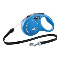 Kerbl Flexi Leine New Classic XS, 3 m, Seil, bis 8kg blau