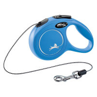 Kerbl Flexi Leine New Classic M, 8 m, Seil, bis 20kg blau