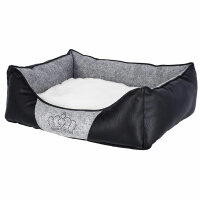 Kerbl Kuschelbett Chiara 42x32x18cm, grau/schwarz mit...