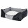 Kerbl Kuschelbett Chiara 42x32x18cm, grau/schwarz mit Strasskrone