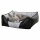 Kerbl Kuschelbett Chiara 42x32x18cm, grau/schwarz mit Strasskrone