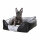 Kerbl Kuschelbett Chiara 42x32x18cm, grau/schwarz mit Strasskrone