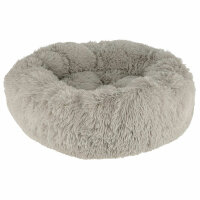 Kerbl Kuschelbett Fluffy grau, Ø60cmx18cm