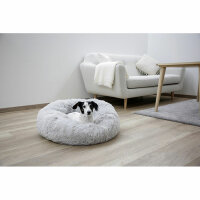 Kerbl Kuschelbett Fluffy grau, Ø60cmx18cm