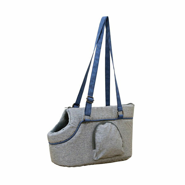 Kerbl Tragetasche Marie, grau/blau 40x20x21cm