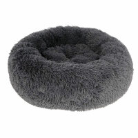 Kerbl Kuschelbett Fluffy hellgrau, Ø76cmx19cm