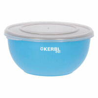 Kerbl Edelstahlnapf Set mit Deckel blau, 550ml/900ml/1200ml